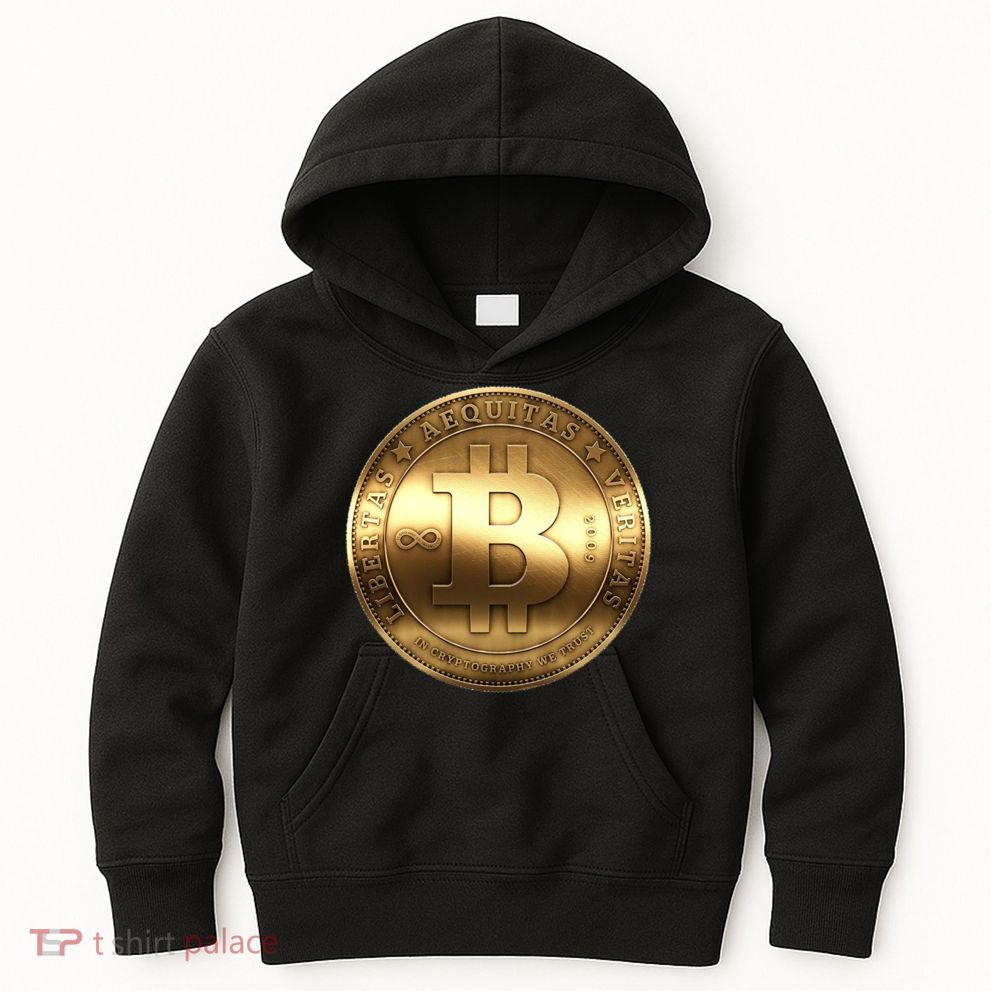 Gold Bitcoin Crypto Currency Kids Hoodie