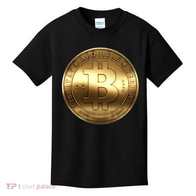 Gold Bitcoin Crypto Currency Kids T-Shirt