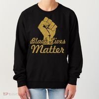 Gold Black Lives Matter Fist Logo Women's Sweatshirt thumb 0