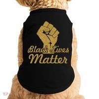 Gold Black Lives Matter Fist Logo Doggie Tank thumb 0