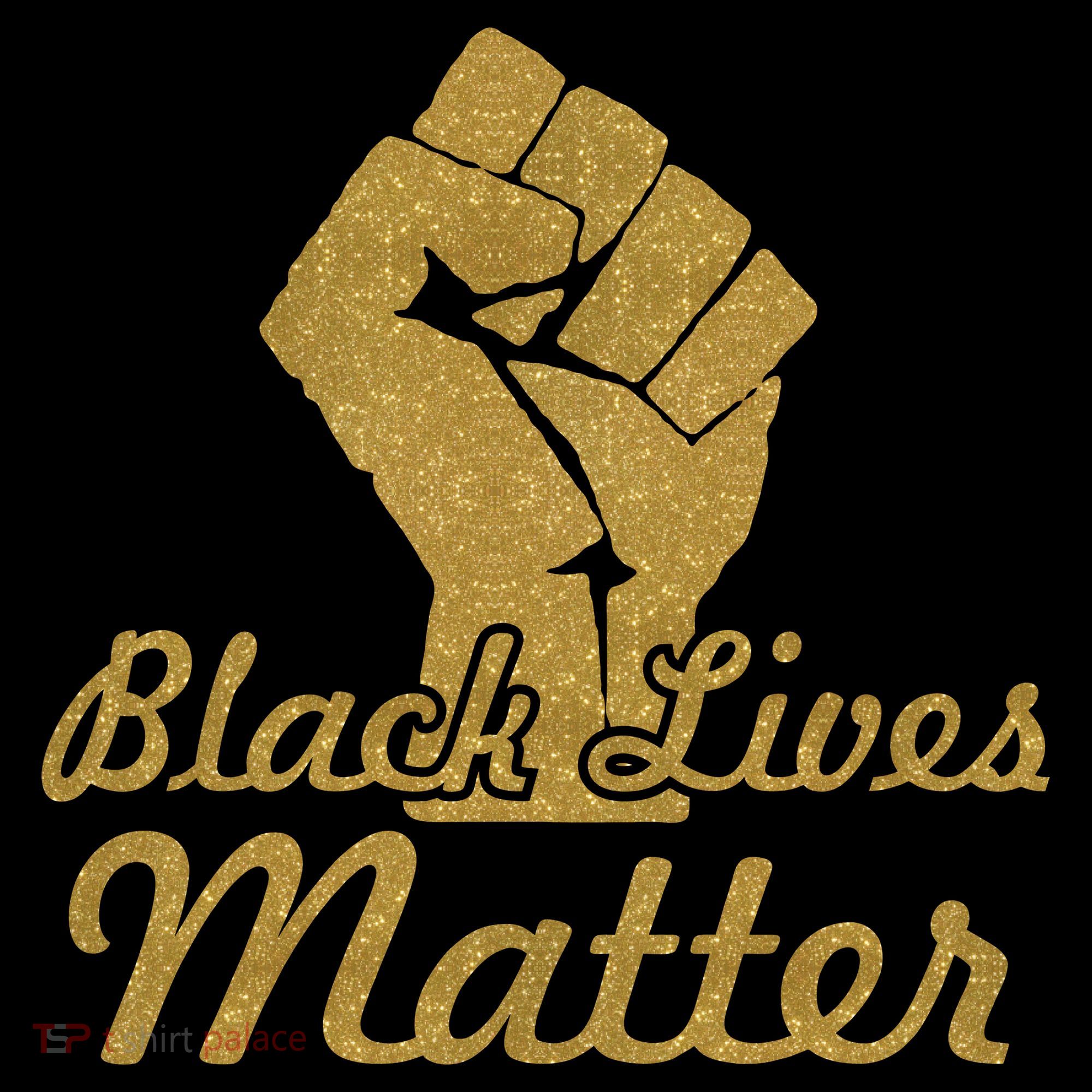 Gold Black Lives Matter Fist Logo Coffee Mug