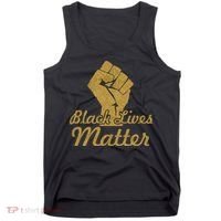 Gold Black Lives Matter Fist Logo Tank Top thumb 0