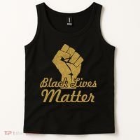 Gold Black Lives Matter Fist Logo Tank Top thumb 2