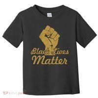 Gold Black Lives Matter Fist Logo Toddler T-Shirt thumb 0