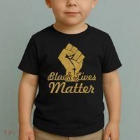 Gold Black Lives Matter Fist Logo Toddler T-Shirt thumb 2
