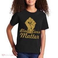Gold Black Lives Matter Fist Logo Kids T-Shirt thumb 2