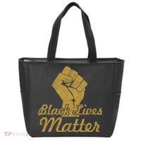 Gold Black Lives Matter Fist Logo Tote Bag thumb 0