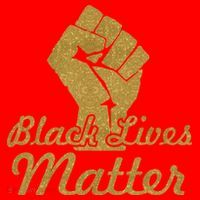 Gold Black Lives Matter Fist Logo Santa Hat thumb 1