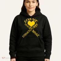Gold Ribbon Of Words Tribute Hoodie thumb 5