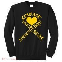 Gold Ribbon Of Words Tribute Sweatshirt thumb 0