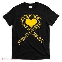 Gold Ribbon Of Words Tribute T-Shirt thumb 0