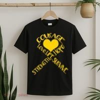 Gold Ribbon Of Words Tribute T-Shirt thumb 2