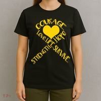 Gold Ribbon Of Words Tribute T-Shirt thumb 4