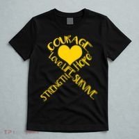 Gold Ribbon Of Words Tribute T-Shirt thumb 5