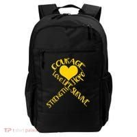 Gold Ribbon Of Words Tribute Backpack thumb 0