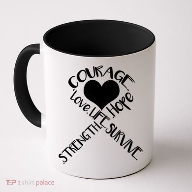 Gold Ribbon Of Words Tribute Coffee Mug