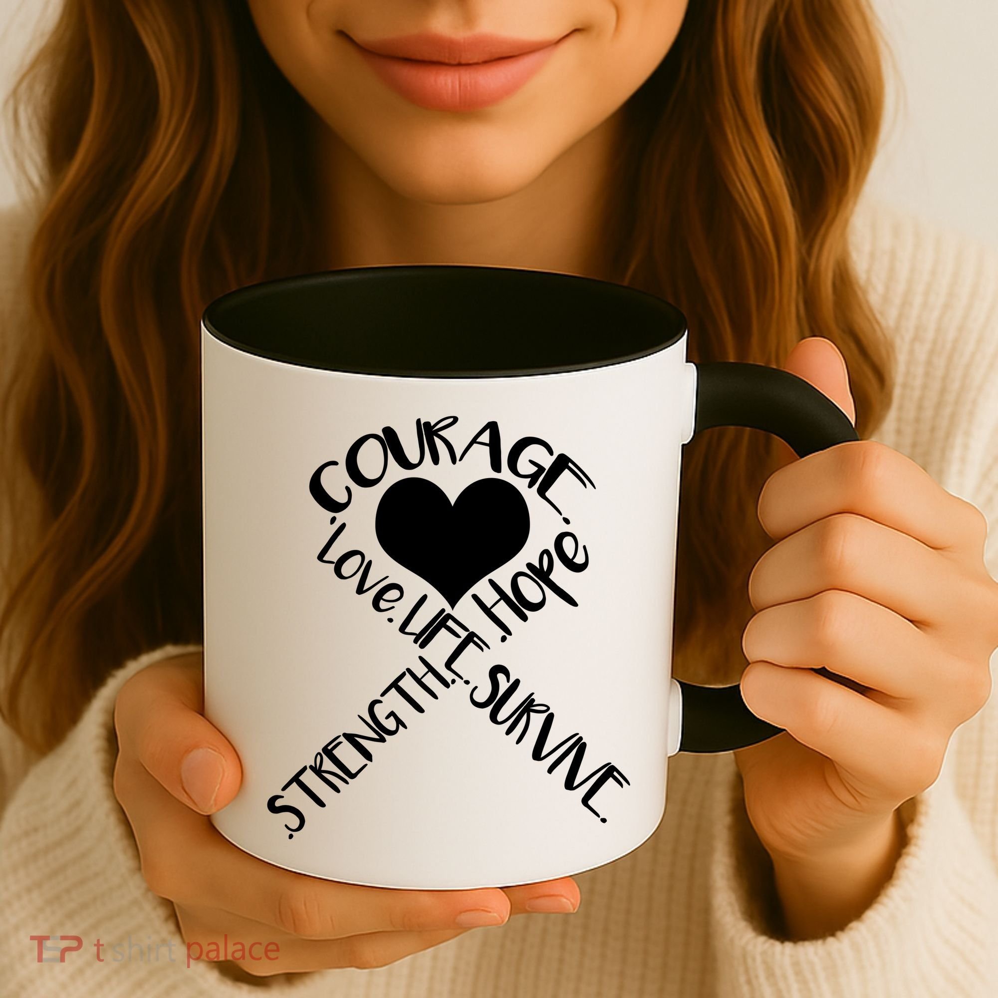 Gold Ribbon Of Words Tribute Coffee Mug