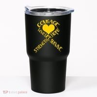 Gold Ribbon Of Words Tribute Tumbler thumb 0