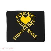 Gold Ribbon Of Words Tribute Mousepad thumb 0