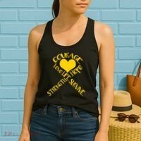 Gold Ribbon Of Words Tribute Women's Tank Top thumb 2
