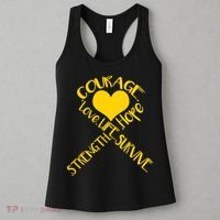 Gold Ribbon Of Words Tribute Women's Tank Top thumb 3