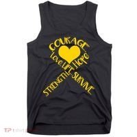 Gold Ribbon Of Words Tribute Tank Top thumb 0