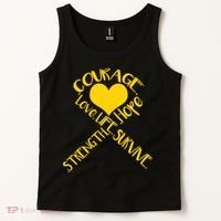 Gold Ribbon Of Words Tribute Tank Top thumb 2