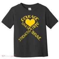 Gold Ribbon Of Words Tribute Toddler T-Shirt thumb 0