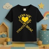 Gold Ribbon Of Words Tribute Toddler T-Shirt thumb 3