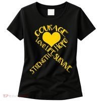 Gold Ribbon Of Words Tribute Women's T-Shirt thumb 0