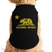 Golden California Republic Bear Flag Doggie Tank thumb 0
