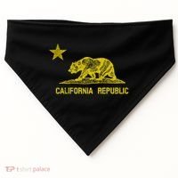 Golden California Republic Bear Flag USA-Made Doggie Bandana thumb 0