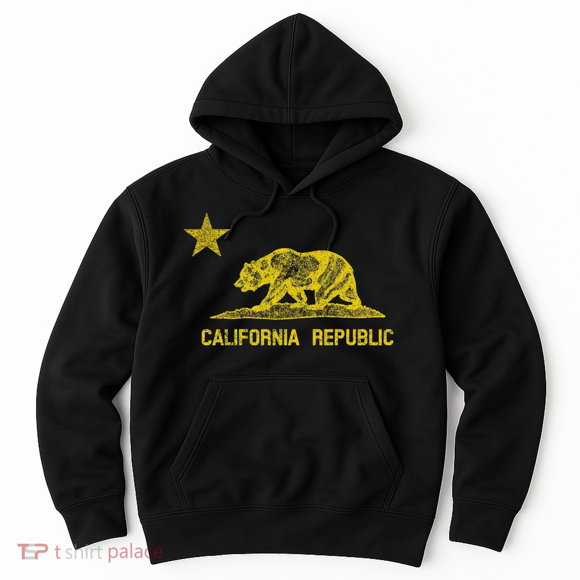 Golden California Republic Bear Flag Hoodie