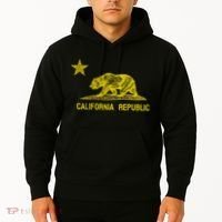 Golden California Republic Bear Flag Hoodie thumb 2