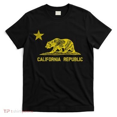 Golden California Republic Bear Flag T-Shirt