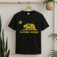 Golden California Republic Bear Flag T-Shirt thumb 2
