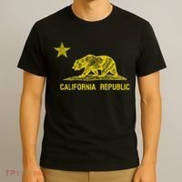 Golden California Republic Bear Flag T-Shirt thumb 3