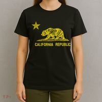 Golden California Republic Bear Flag T-Shirt thumb 4