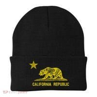 Golden California Republic Bear Flag Beanie thumb 0