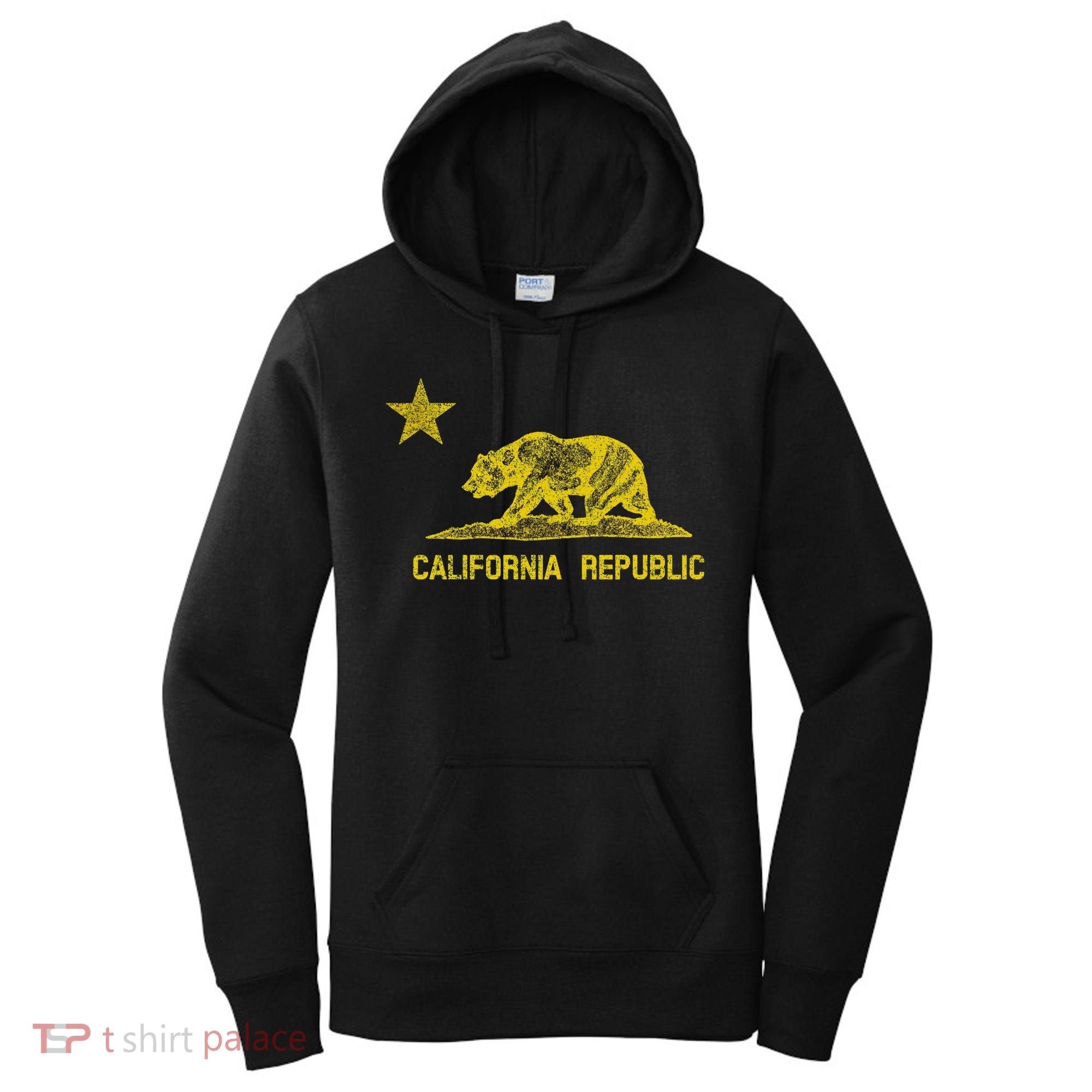 Golden California Republic Bear Flag Women's Hoodie