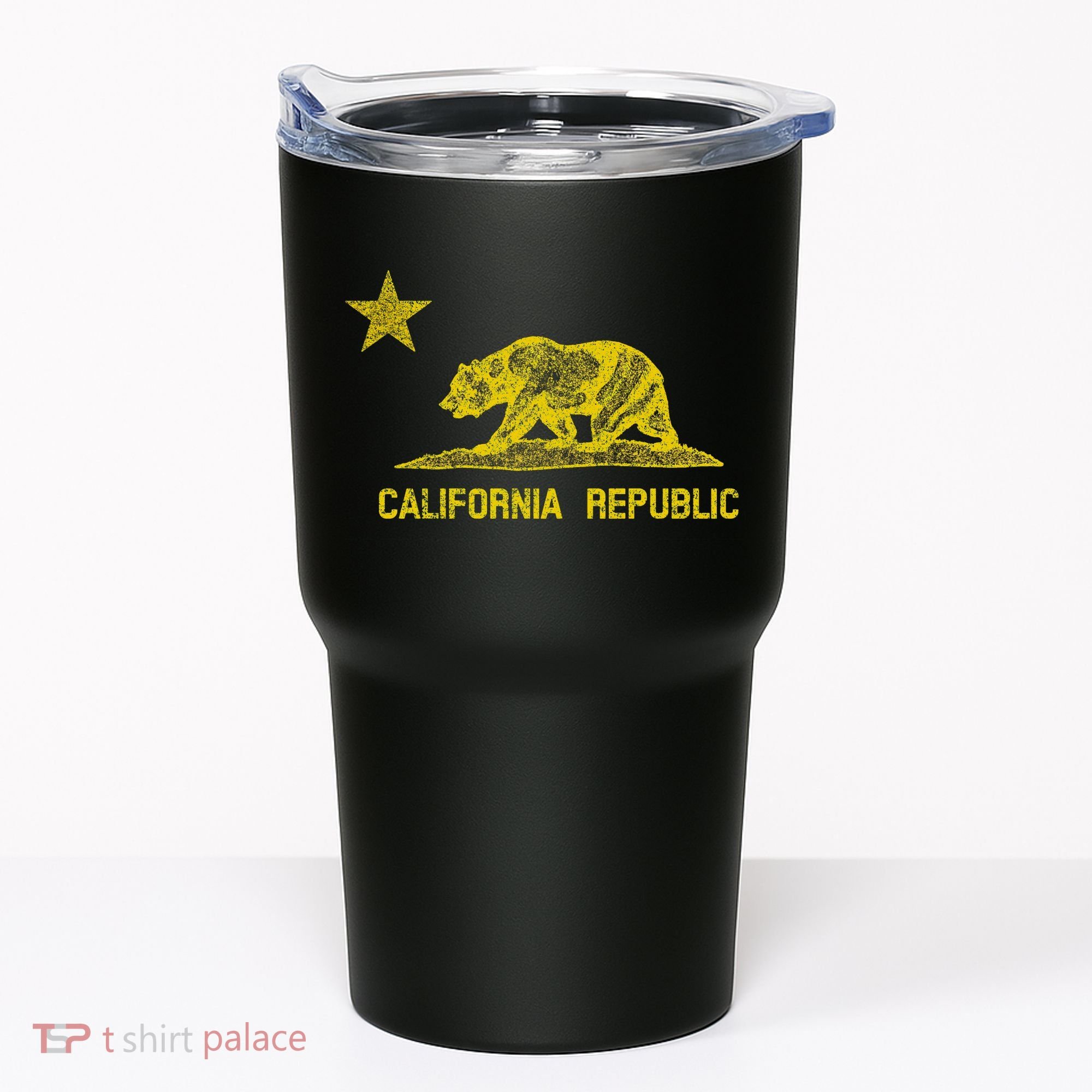 Golden California Republic Bear Flag Tumbler