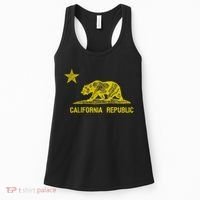 Golden California Republic Bear Flag Women's Tank Top thumb 0