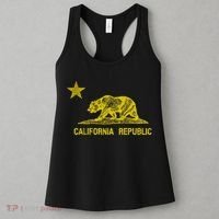 Golden California Republic Bear Flag Women's Tank Top thumb 3