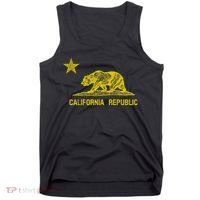 Golden California Republic Bear Flag Tank Top thumb 0