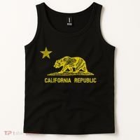 Golden California Republic Bear Flag Tank Top thumb 2