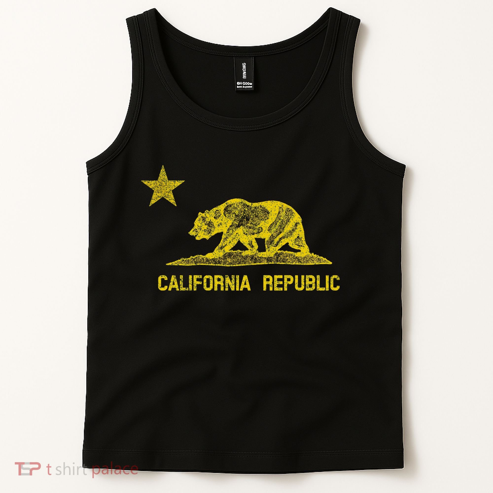 Golden California Republic Bear Flag Tank Top