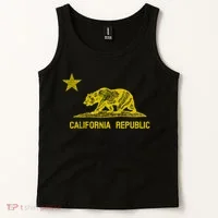 Golden California Republic Bear Flag Tank Top thumb 2