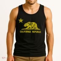 Golden California Republic Bear Flag Tank Top thumb 3