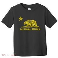 Golden California Republic Bear Flag Toddler T-Shirt thumb 0