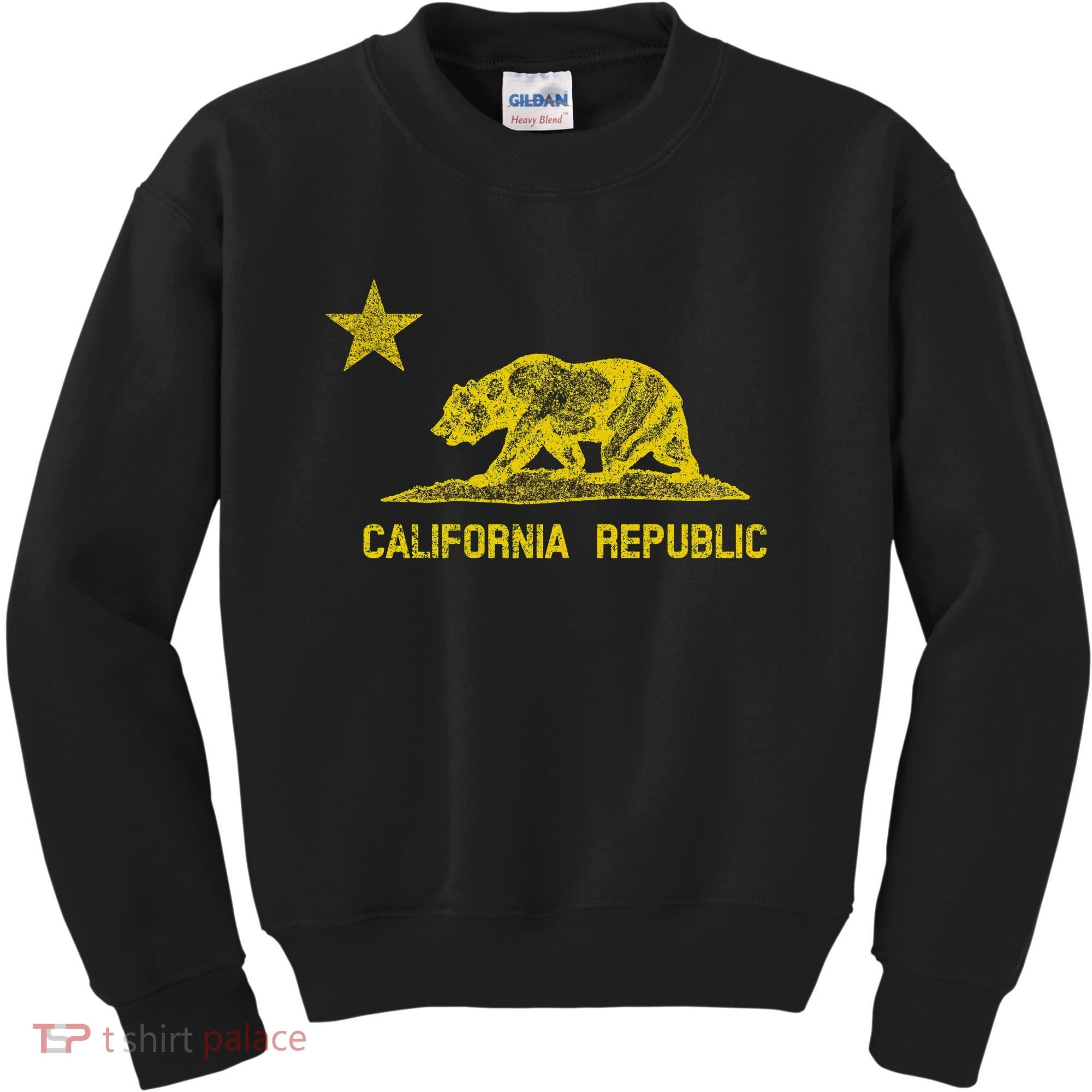 Golden California Republic Bear Flag Kids Sweatshirt